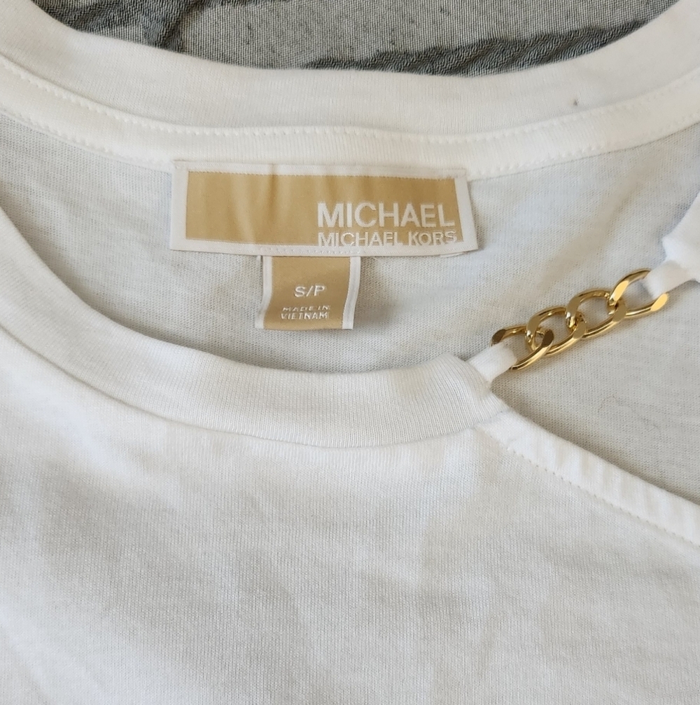 Michael Kors White Short Sleeve Tee - Picture 2 of 3